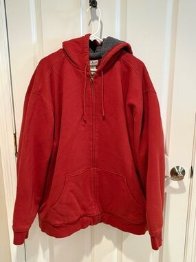 L.L. Bean Orange Full-Zip Hooded Sweatshirt